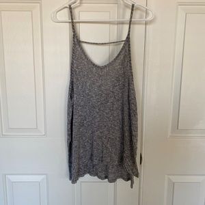 Express One Eleven White and Grey Tank To